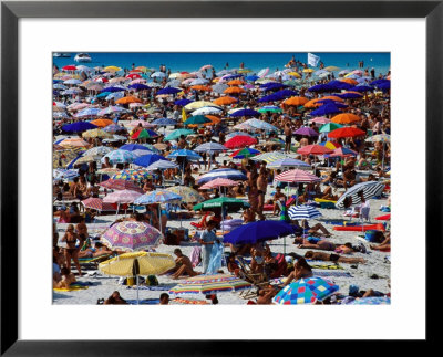 Many Umbrellas At Spiaggia Di Pelosa, Stintino, Sardinia, Italy by Dallas Stribley Pricing Limited Edition Print image