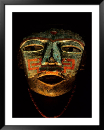 Turquoise, Mosaic, Mask, Teotihuacan, Mexico by Kenneth Garrett Pricing Limited Edition Print image