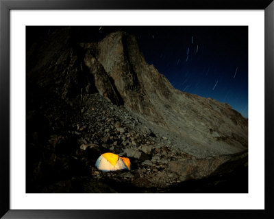 Campsite By The Merlin, A Rock Face In Wyoming by Bobby Model Pricing Limited Edition Print image