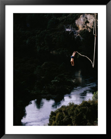 Bungee Jumping At Lake Taupo, Taupo, New Zealand by David Wall Pricing Limited Edition Print image