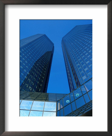 Glass-Faced Deutsche Bank Twin Towers, Frankfurt-Am-Main, Germany by Martin Moos Pricing Limited Edition Print image