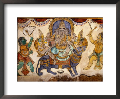 Frescoes On Walls Of Inner Courtyard, Brihadishwara Temple, Thanjavur, India by Eddie Gerald Pricing Limited Edition Print image