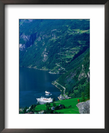 Cruiseship In The Geirangerford, Geiranger, Norway by Anders Blomqvist Pricing Limited Edition Print image