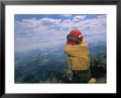 A Fire-Fighter Wipes His Smoke-Irritated Eyes by Mark Thiessen Pricing Limited Edition Print image