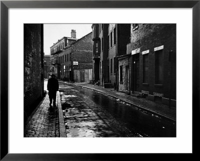 Rain Slicked Street Scene In Poor Section Of City In Eastern Us by Walker Evans Pricing Limited Edition Print image