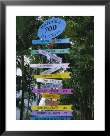 Signpost, Freeport, Grand Bahama, Bahamas, Central America by Ethel Davies Pricing Limited Edition Print image
