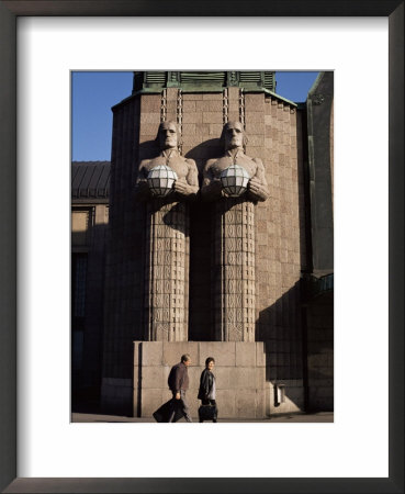 Emil Wikstroms Giants, Railway Station, Helsinki, Finland, Scandinavia by Ken Gillham Pricing Limited Edition Print image