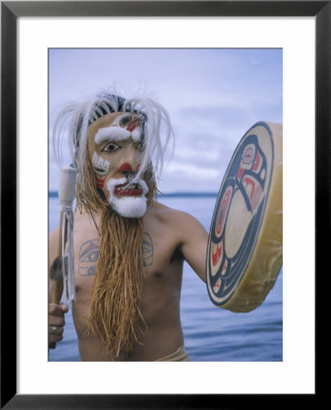 Shaman Mask, Queen Charlotte Islands, British Columbia (B.C.), Canada, North America by Oliviero Olivieri Pricing Limited Edition Print image