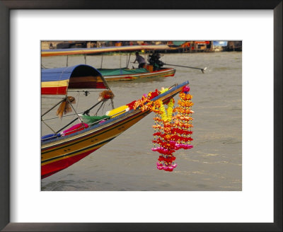 Floral Decoration On A Longtail Boat On River, Bangkok, Thailand, Southeast Asia by Marco Simoni Pricing Limited Edition Print image