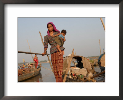 Cham Muslims Living By The Mekong River In Phnom Penh, Cambodia, Indochina, Southeast Asia by Andrew Mcconnell Pricing Limited Edition Print image