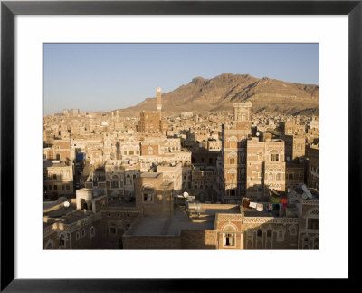Traditional Houses, Old Town, San'a, Yemen by Holger Leue Pricing Limited Edition Print image