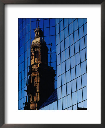 Church Reflected In Glass Building, Santiago, Chile by Richard I'anson Pricing Limited Edition Print image