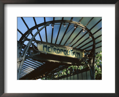 Close-Up Of Metropolitain (Metro) Station Entrance, Art Nouveau Style, Paris, France, Europe by Gavin Hellier Pricing Limited Edition Print image
