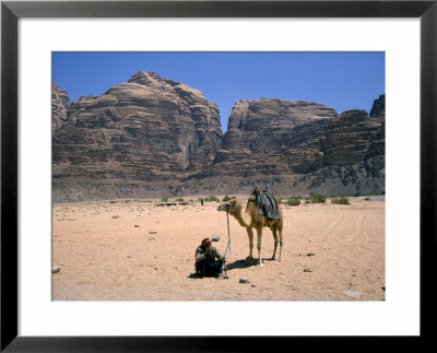 Camel, Wadi Rum, Jordan, Middle East by Michael Short Pricing Limited Edition Print image