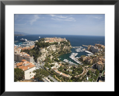 Monaco-Ville And The Port Of Fontvieille, Monaco, Cote D'azur, Mediterranean by Angelo Cavalli Pricing Limited Edition Print image