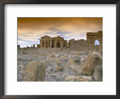 Capitol With Three Separate Temples To Jupiter, Archaeological Site Of Sbeitla, North Africa by Bruno Barbier Pricing Limited Edition Print image