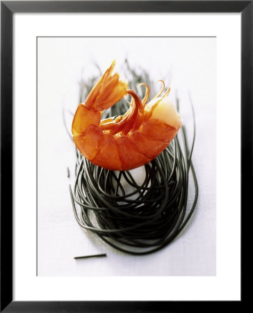Shrimps With Black Pasta by Marc O. Finley Pricing Limited Edition Print image