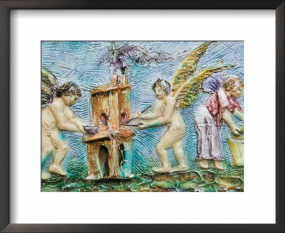 Ceramic Detail, Capri, Bay Of Naples, Campania, Italy by Walter Bibikow Pricing Limited Edition Print image