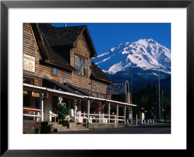 Mccloud Mercantile Hall With Mt. Shasta In Background, Mt. Shasta, California by John Elk Iii Pricing Limited Edition Print image