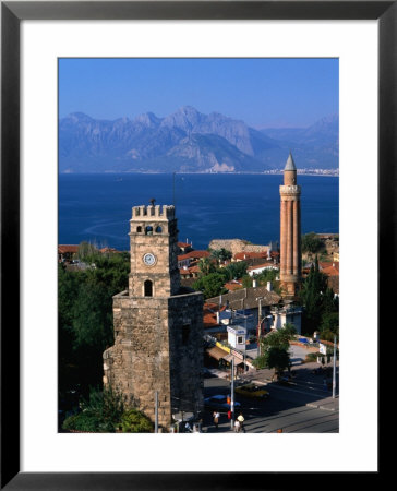 Buildings With Harbour In Background, Antalya, Turkey by Izzet Keribar Pricing Limited Edition Print image