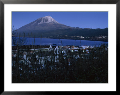 First Light On Lajes Village And Pico Mt. Top Of Frame by James L. Stanfield Pricing Limited Edition Print image