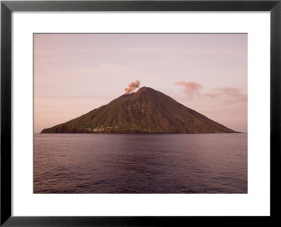 Smoke Coming Out Of Stromboli Volcanic Island by Holger Leue Pricing Limited Edition Print image