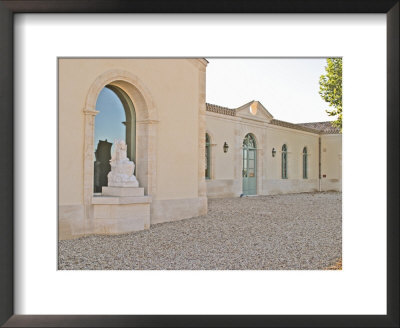 Renovated Wine Cellar And Statue Of Saint Peter, Chateau Petrus, Pomerol, Bordeaux, France by Per Karlsson Pricing Limited Edition Print image