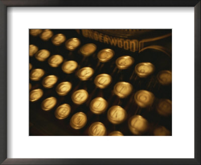 Blurred View Of The Keys Of An Old Underwood Typewriter by Todd Gipstein Pricing Limited Edition Print image