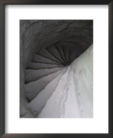 Winding Stone Stairway In An Old Lighthouse, Stonington, Connecticut by Todd Gipstein Pricing Limited Edition Print image