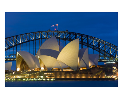 Sydney, Opera House At Dusk, Australia by Peter Adams Pricing Limited Edition Print image