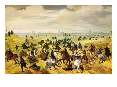 The Battle Of Leckerbeetje, 1600 by Sebastian Vrancx Pricing Limited Edition Print image