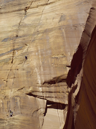 Climbers Ascend ª?Space Shot, A Route In Zion National Park by Stephen Alvarez Pricing Limited Edition Print image
