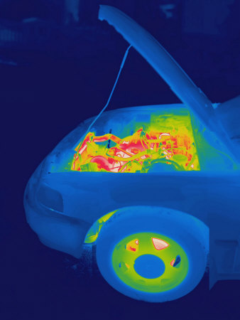 Thermal Image Of A Car Engine While Running by Tyrone Turner Pricing Limited Edition Print image