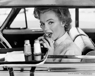 Marilyn Monroe At The Drive-In, 1952 by Philippe Halsman Pricing Limited Edition Print image