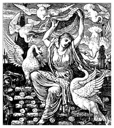 The Six Swans by Walter Crane Pricing Limited Edition Print image