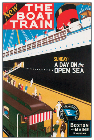 New Boat Train, Sunday On The Open Sea by Charles Holmes W. Pricing Limited Edition Print image