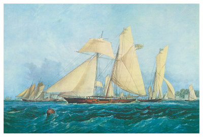 Yachting, Scene Off Cowes Isle Of Wight by Thomas Sewell Robins Pricing Limited Edition Print image