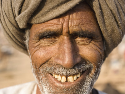 Indian Man With Turbin In The Desert by Scott Stulberg Pricing Limited Edition Print image
