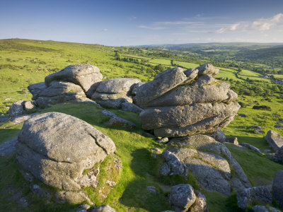 Looking Towards Widecombe From Bonehill Rocks, Dartmoor National Park, Devon, England, Uk by Adam Burton Pricing Limited Edition Print image