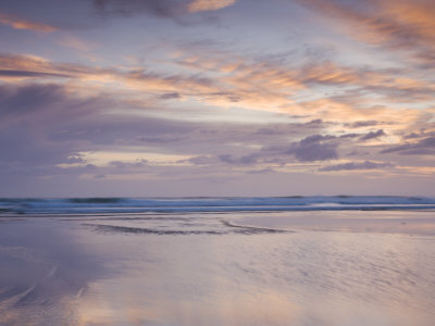 Pastel Sunset Off Combesgate Beach, Devon, England, United Kingdom, Europe by Adam Burton Pricing Limited Edition Print image