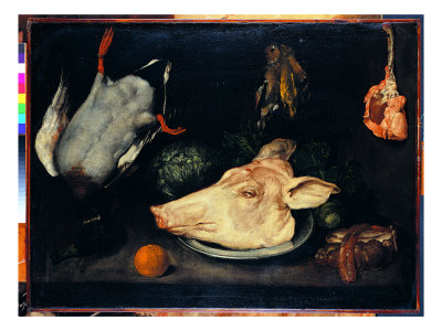 Still Life With Duck, Piglet, Giblets, Cauliflower And A Fruit by Luca Della Robbia Pricing Limited Edition Print image