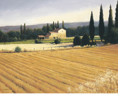 Golden Fields And Cypress by James Wiens Pricing Limited Edition Print image