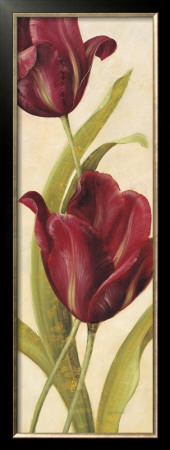 Red Tulips Panel Ii by Fabrice De Villeneuve Pricing Limited Edition Print image
