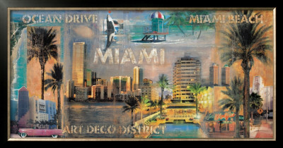 Ocean Drive, Miami by John Clarke Pricing Limited Edition Print image