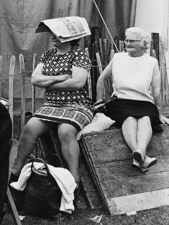 Two Ladies At The International Eisteddfod, Llangollen 1973 by Shirley Baker Pricing Limited Edition Print image