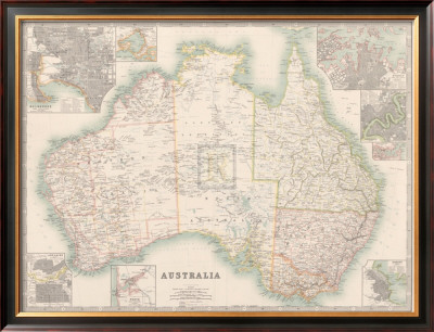 Australia Map 1880 by Keith Johnston Pricing Limited Edition Print image