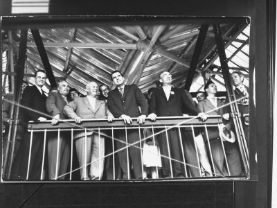 Soviet Premier Nikita Khrushchev With Vp Richard Nixon, Overlooking The American National Exhibit by Howard Sochurek Pricing Limited Edition Print image