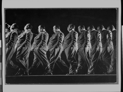 Stroboscopic Multiple Exposure Of Director Alfred Hitchcock During Filming Of Shadow Of A Doubt by Gjon Mili Pricing Limited Edition Print image