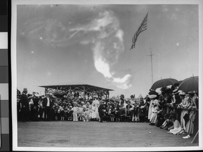 Children Dressed In Their Sunday Best, Lining Up To Be Photographed At The Baby Parade by Wallace G. Levison Pricing Limited Edition Print image