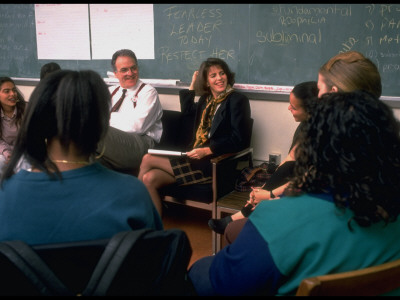 Time President Elizabeth Valk Long Sitting In On Class, Visiting High School by Ted Thai Pricing Limited Edition Print image